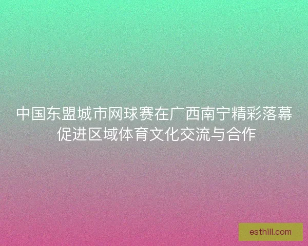 中国东盟城市网球赛在广西南宁精彩落幕 促进区域体育文化交流与合作 中国东盟城市网球赛在广西南宁精彩落幕 促进区域体育文化交流与合作